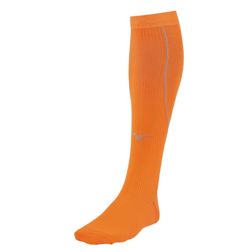 Meias Mizuno Running Compression - Homem - Laranja - RUGEV7836